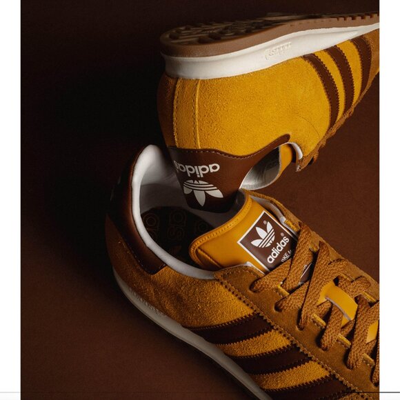 Rare! Adidas Allteam Sneakers Mens 8 Womens 9.5 Gold Tan Off-White Barely Worn - Picture 11 of 11